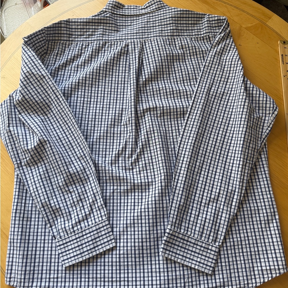 Peter Millar Gray Checkered Button Down Shirt - image 2